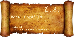 Bartl Angéla névjegykártya